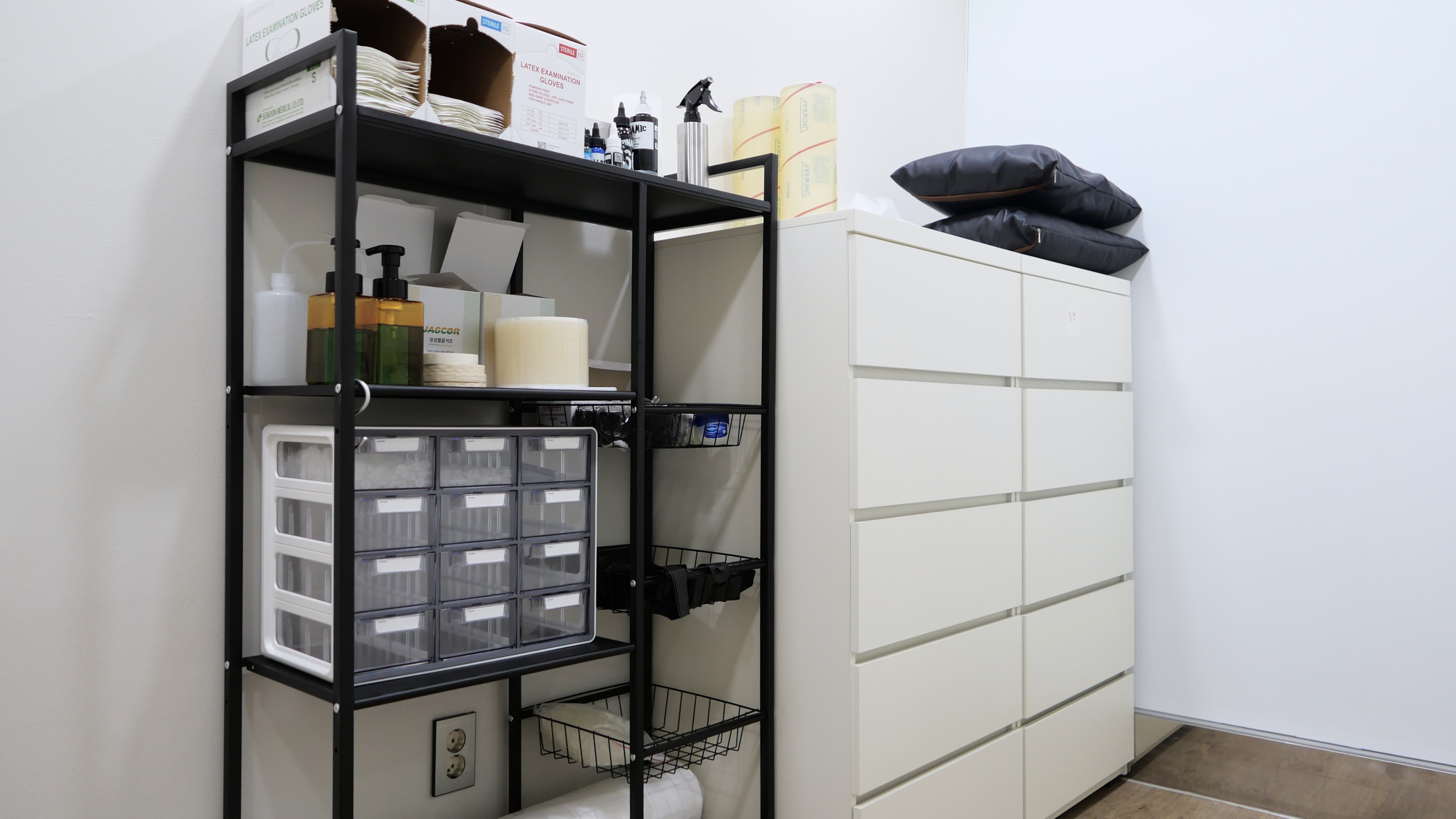 Studio workspace and amenities